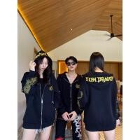 ราคา XOM606 เสื้อแจ็คเก็ต มีฮู้ดปักอักษร ปักลายแขนมังกร ร้านโอม (52250542686)