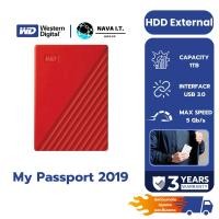 ราคา WD HDD External 1TB My Passport USB 3.0 Red [External HDD ฮาร์ดดิสก์พกพา 2.5"] (43201289429)