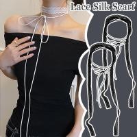 ราคา ผ้าพันคอไหมลูกไม้สีขาวสีดํา-วงผมสไตล์ อิน เกาหลี-แถบคาดศีรษะอเนกประสงค์-บางระบายอากาศ, ตกแต่งคอ-แฟชั่นกลวงริบบิ้นผูกผม- ย2เค สง่างาม ยาวผ้าพันค (55605100932)