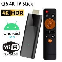 ราคา Q6 มินิสมาร์ททีวี Stick Android 10 Voice Controller H313 Quad Core Cortex A53 HDMI2.0 HD 4K HDR WiFi 5G H.265 PK DQ03 4SBA (29901174821)
