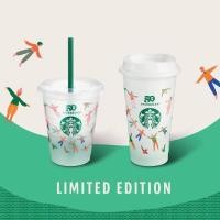 ราคา แก้ว Starbucks Reusable Cup ฉลองครบรอบ 50 ปี ขายยกเซ็ต 3 แบบ (12836314023)