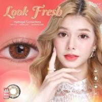 ราคา คอนแทคเลนส์✨ขนาดบิ๊กอายโตมาก✨ look fresh สี : Brown / Gray (28230830514)