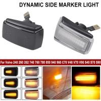 ราคา สําหรับ Volvo S40 V70 V40 850 240 740 C70 940 S70 S90 960 760 780 แบบไดนามิกลําดับ LED Side Marker Light ไหลเลี้ยวโคมไฟ (46504103879)