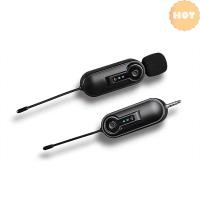 ราคา [2025 Super Sale]UHF ไมโครโฟนไร้สาย Clip-on Mic 50M เกียร์ที่มีประสิทธิภาพแบตเตอรี่ในตัว 3.5 มม.TRRS ปลั๊กอะแดปเตอร์ 6.35 มม.สําหรับสมาร์ทโฟนคอมพิวเตอร์ Vlog Video Recordi (41807882486)