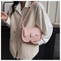 ราคา [ พร้อมส่งในไทย ] กระเป๋าสะพายข้าง ผู้หญิง หนังสีชมพูอ่อน น่ารัก (25990882010)