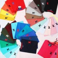 ราคา เสื้อยึดสีพื้นคอกลมปักนก​ CC.oo.​ สีพื้น รัดรูป งานสวยใส่สบาย (6342868538)