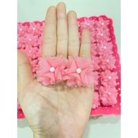 ราคา ริบบิ้นดอกไม้โปรยทานงานบวช ดอกบุญตา ชุด 50 ดอก สำเร็จพร้อมโปรย ริบบิ้นกากเพชรใส (27513945943)