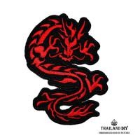 ราคา [ ตัวรีดติดเสื้อ ลาย มังกร สีแดง ] Red Dragon tattoo Patch งานปัก ลายสัก DIY ตัวรีดสัตว์ ตัวรีด เสื้อ อาร์ม เท่ๆ แนวๆ (5940598893)