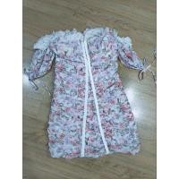 ราคา มินิเดรสลายดอกไม้ เกาะอกแขนตุ๊กตา ผ้าชีฟอง (26128193877)