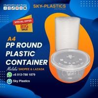 ราคา A4 PP Round Container ABBA A4 - กล่องใส่อาหารพลาสติกแบบใช้แล้วทิ้ง (27784183756)