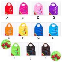 ราคา ส่งทันที⭐️50 ใบ ถุงผ้าสตอเบอร์รี่ กระเป๋าพับได้ กระเป๋าช๊อปปิ้ง จุได้เยอะ มี 11 สี (2905253996)