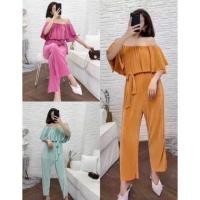 ราคา ชุดจั๊มสูทขายาวอัดพลีท ชุดอัดพลีท มี 5 สี (6616848852)