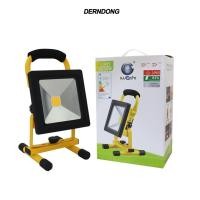 ราคา สปอร์ตไลท์ พกพา รุ่นชาร์ตแบตได้ แสงขาวและแสงวอร์มไวท์ (11955064916)