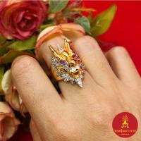 ราคา แหวนทองหัวมังกรฝังเพชร งานสวย ชุบทอง เสริมบารมี เรียบหรู ใส่ได้ทุกโอกาส ทองหุ้ม แหวนแฟชั่น ถ่ายจากสินค้าจริง (24884074946)