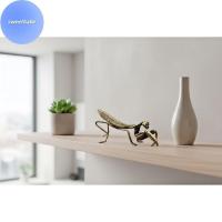 ราคา SEBABE ทองแดง Mantis Miniature เครื่องประดับ Vintage ดอกไม้หม้อตกแต่งหัตถกรรมอุปกรณ์เสริมชาสัตว์เลี้ยงโบราณ TH (58056657962)