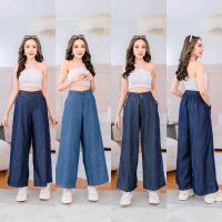 ราคา กางเกงขากระบอกใหญ่ กางเกงขายาวผ้ายีนส์ฟอก กางเกงยีนส์ขากระบอกใหญ่ (24705744152)