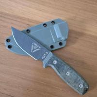 ราคา มีด Ontario RAT-3 D2 Fixed 3.5" Blade Green Sheath Made in USA Discontinued (44403357742)