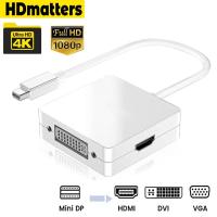 ราคา Mini DisplayPort to DP HDMI DVI VGA Adapter Cable Thunderbolt 2 MDP to VGA HDMI DVI Video Display Converter (29912653236)