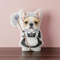 ราคา หมอนไดคัทสกรีนรูป พิมพ์2ด้าน ตุ๊กตา Pillowdoll ของขวัญวันเกิด หมอนน้องหมา French Maid French Bulldog (57704064341)