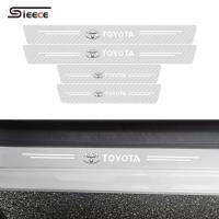 ราคา Siece 4PCS สติกเกอร์รถโปร่งใสคาร์บอนไฟเบอร์ประตู Sill Protector Auto เกณฑ์สติกเกอร์ป้องกันสําหรับ Toyota Vios Altis Yaris CHR Fortuner Yaris Corolla Cross Innova Camry C (13405898141)