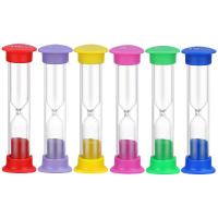 ราคา ขายส่ง 6 ชิ้นนาฬิกาทรายที่มีสีสันนาฬิกาทราย Sandglass ทรายนาฬิกาจับเวลา 30 S/1 นาที/2 นาที/3 นาที/5 นาที/10 นาที (56955426373)