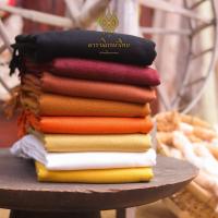 ราคา งานทอพรีเมี่ยม ผ้าคลุมไหล่พระทอมือ ผ้าฝ้ายทอมือ (42560355936)