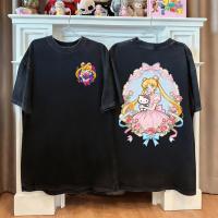 ราคา เสื้อยืด oversize สีดำ เสื้อฟอก เกาหลี ผลิตจากผ้าฝ้าย 100% ผลิตโดยร้าน oook เหมาะสำหรับทั้งผู้หญิงและผู้ชาย #35 (51006286743)