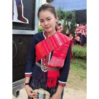 ราคา สไบนางรำ สไบขบวนฟ้อนรำ สไบขิดทอลายเต็มผืน ผ้าฝ้ายลายขิด (15184635219)