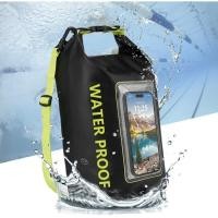 ราคา กระเป๋าว่ายน้ำ5L ทัชสกรีนกันน้ำกระเป๋าชายหาดสะพายข้างเดินทางทรงถังดัฟเฟิลสำหรับเดินป่าลุยแม่น้ำล่องลอยกระเป๋าใส่โทรศัพท์ (24171444564)