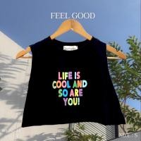 ราคา เสื้อครอปป้าย Feel Good น่ารัก (14564903228)