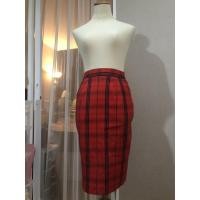 ราคา [เสื้อผ้ามือ 2] กระโปรงทรงดินสอ ยางยืดเอวลายสก็อต **ส่งฟรี** (5861790116)