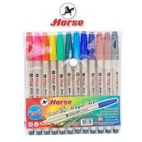 ราคา HORSE (ตราม้า) ปากกาสีน้ำ (ปากกาเมจิก) ตราม้า ชุด12สี H-112 จำนวน 1 ชุด (4834002291)