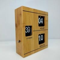 ราคา นาฬิกาไม้แบบพลิก3ช่อง -Flip clock ไม้แท้ ขนาด17*19*19 พร้อมส่งจากไทย (19485691169)