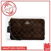ราคา กระเป๋า Coach แท้ รุ่นF16109 (L 2 Zip )สีน้ำตาลดำ กระเป๋า Coach พร้อมส่ง การันตีของแท้ โดย Coach By Gift ไม่แท้ยินดีคืน (2283184644)