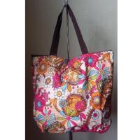 ราคา กระเป๋าผ้าไนลอนหนาพิมพ์ลายสวย มีลายหน้า-หลังทั้งใบ ปากบนซิป ทรง Tote bag ใบใหญ่ สะพายไหล่ได้ ขนาด 16 × 13 นิ้ว (24733074101)