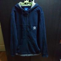 ราคา เสื้อฮู้ด full zip Adidas แท้ สีกรมเข้ม แถบข้างสีเดียวกัน (29121870332)