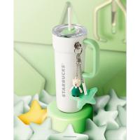 ราคา 2025 Starbucks Thailand Starbucks® Rewards Ivory & Green Cold Cup with Bearista Keychain (42172311378)