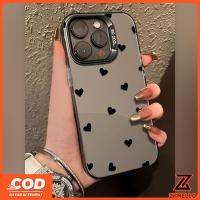 ราคา เข้ากันได้กับ iPhone 17 Pro Max iPhone 16 Pro Max 15 Pro Max 14 Pro Max 13 Pro Max 12 Pro Max 11 Pro Max XR 7 Plus 8 Plus Simple สไตล์สีดํารูปหัวใจ IMD กันกระแทก TPU phon (58001712131)