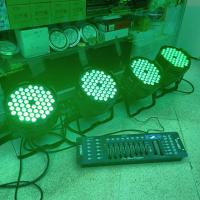 ราคา ยกชุด PAr 4 ตัว พร้อม DMX 512 ไฟ LED ไฟพาร์ LED 54LED 3in1 PAR 54 LED 3in1 RGB ไฟพาร์ LED disco lights LED ไฟเวที ไฟดิส (3267628045)
