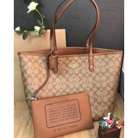 ราคา Coach tote สีน้ำตาลอ่อน (457176401)