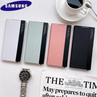 ราคา สําหรับ Samsung Galaxy Note 20 Ultra 5G Smart Clear View Flip Case อัจฉริยะคุณภาพสูงหนังฝาครอบป ้ องกัน Note20 Note20U (19285629375)