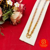 ราคา สร้อยคอทองสามกษัตริย์ 3K ลายมาลัยบิดเกลียวคั่นหัวจรวด ความยาว 20 นิ้วใส่ในชีวิตประจำวันได้ พร้อมส่ง (48854925348)