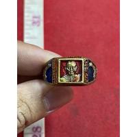 ราคา แหวน หลวงพ่อรวย วัดตะโก เนื้อทองเหลือง ลงยา รุ่นเสาร์ 5 (23317336113)