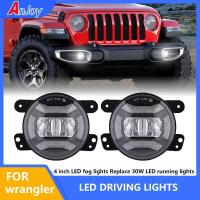 ราคา For 2018+ Jeep Wrangler 4 "JL King Kong fog lights LED modified fog lights Jeep Jeep auxiliary ligh (47704036528)
