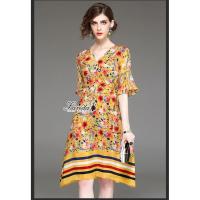 ราคา ฟรี EMS ชุดเดรสสั้น งานป้าย Lady Ribbon Thailand เสื้อผ้าแฟชั่นผู้หญิง Dress Size L สีเหลือง พร้อมส่งสวยเหมือนแบบ (1108185036)