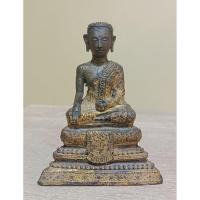 ราคา หน้าตัก 2.1นิ้ว พระพุทธรูป บูชา ยุครัตนโกสินทร์ 243ปี สร้างพศ.2435+ พิมพ์พระมาลัย ทรงเครื่อง ฐานบัว (44423947982)