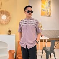 ราคา เสื้อ คูโกะ แขนสั้นผู้ชายผู้ใหญ่พร้อมเย็บปักถักร้อยรวมกันวัสดุผ้าฝ้ายมาดีน่า - เสื้อท็อปผู้ชายมุสลิม (51156185075)