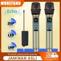 ราคา Wireless Microphone Original UHF Dual Handheld Professional Karaoke Charging Receiver Professional Wireless Microphone (42775132007)
