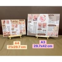 ราคา ป้ายร้านทำเล็บ/ร้านสปา-นวด/เสริมสวย-ตัดผม (เฉพาะป้าย*ไม่แถมขาตั้ง/ฐาน) (20354236711)