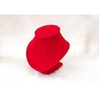 ราคา หุ่นโชว์สร้อยคอ ดอกเห็ด สำหรับโชว์สร้อยคอ ผ้ากำมะหยี่สีแดง (3533802346)